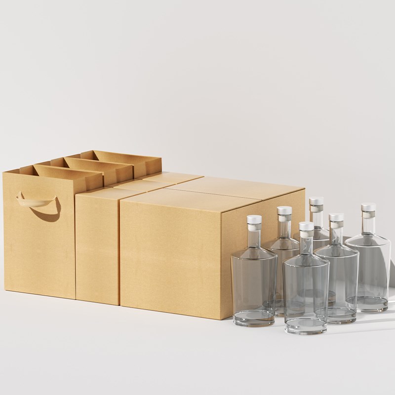 酒瓶空瓶装白酒果酒礼盒2瓶全套包装1斤装高档密封瓶高端玻璃酒瓶 - 图2