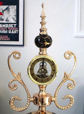 式创意样板房座饰柜钟欧摆件客厅酒柜电视现代时钟烛台家93417居