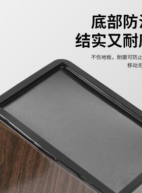 垃圾桶窄缝家用中式木纹双层加厚卫生间厕所酒店客房KTV客栈民宿