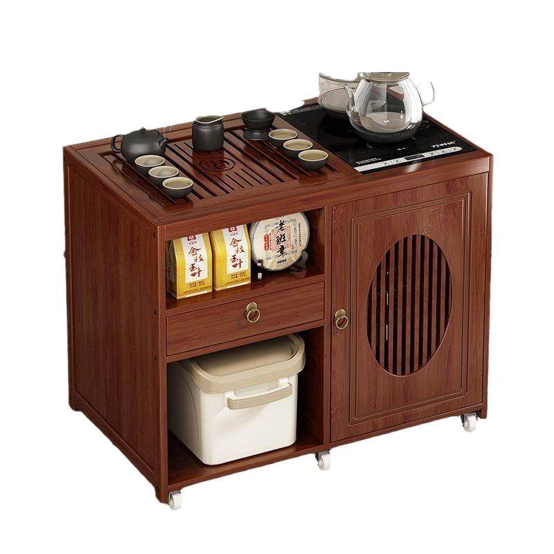 移动茶桌家用小茶台烧水壶一体非实木茶车客厅茶几茶水柜沙发边几,淘宝优惠券,粉丝福利购,淘宝优惠卷