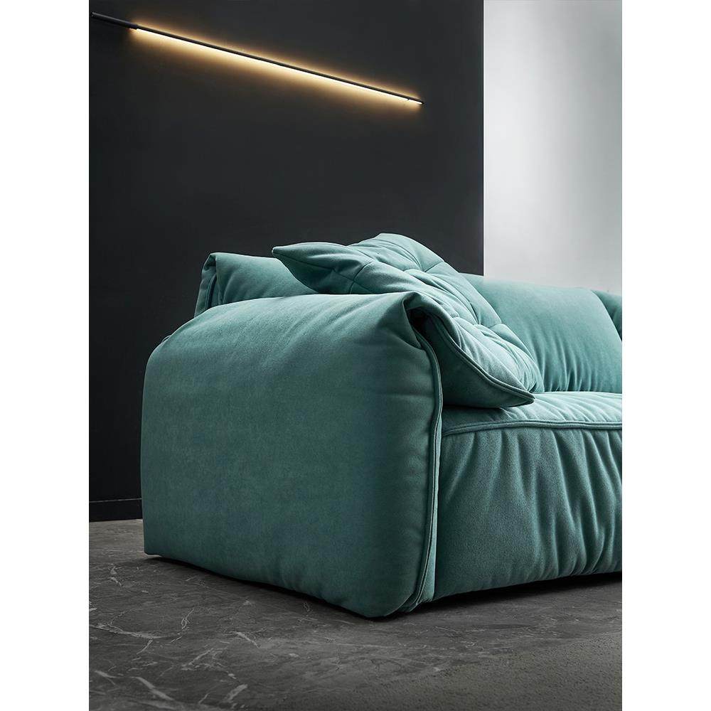 布艺沙发大象耳朵磨砂布三人位小户型直排沙发意大利设计软体沙发,淘宝优惠券,粉丝福利购,淘宝优惠卷