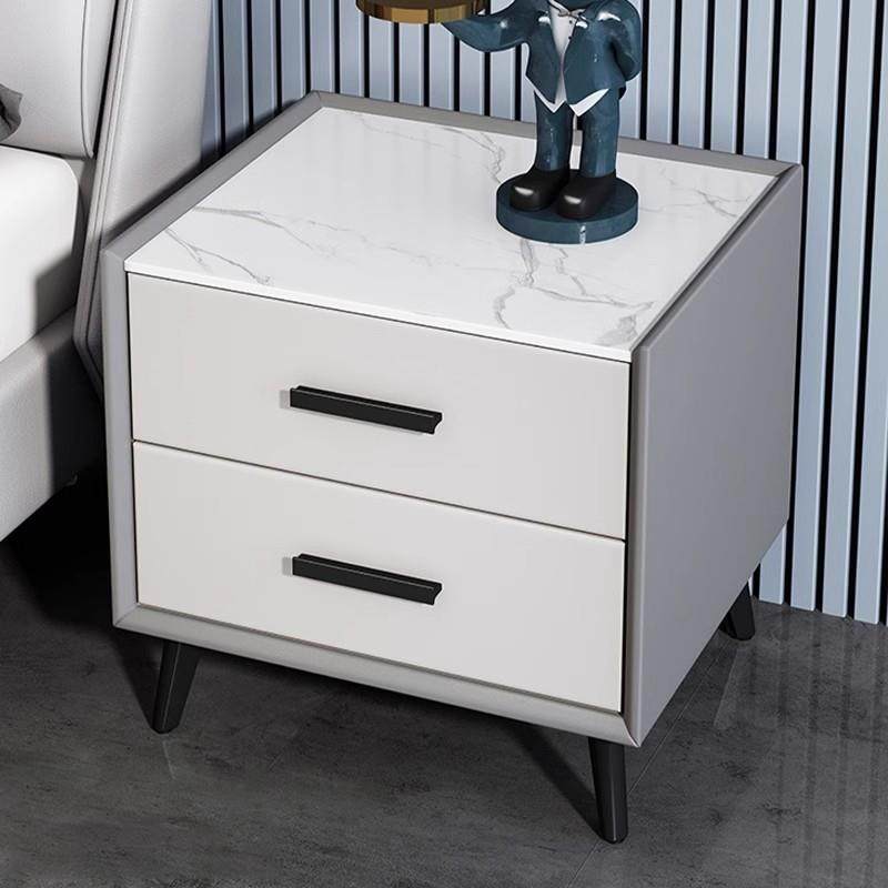Tal实木轻奢床头柜简约现代皮质床边柜家用卧室迷你岩板储物收纳,淘宝优惠券,粉丝福利购,淘宝优惠卷