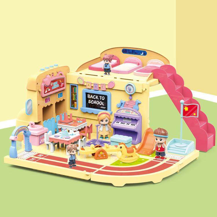 滑行音乐校巴儿童过家家房车玩具音乐收纳车变形巴士套装,淘宝优惠券,粉丝福利购,淘宝优惠卷