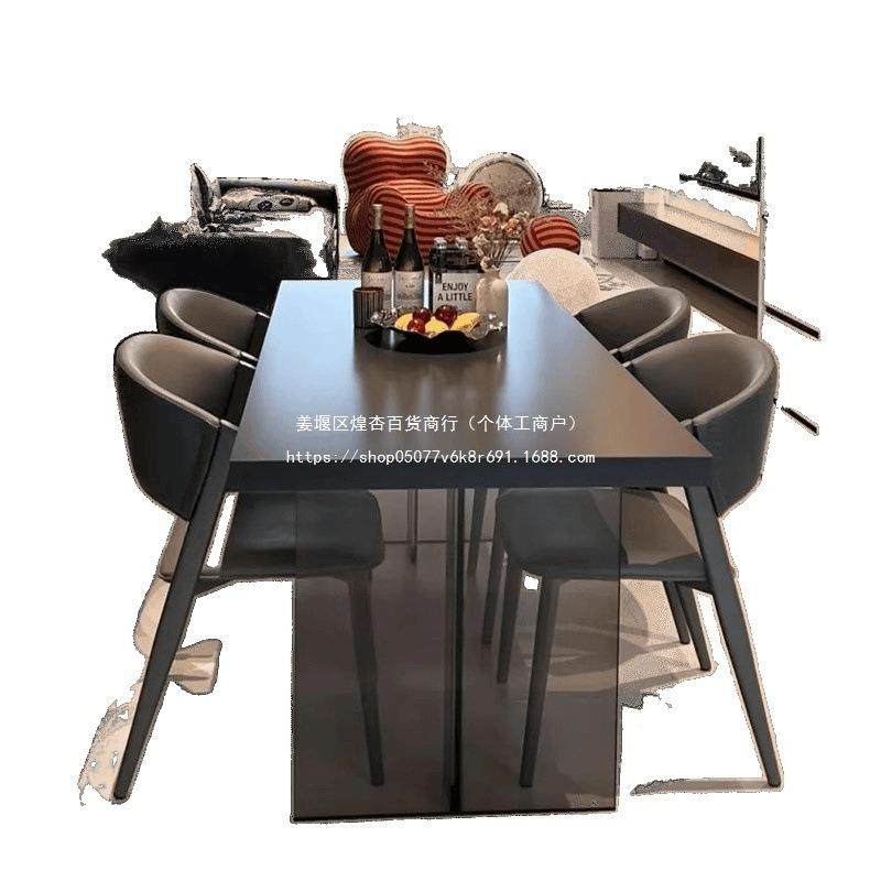 亚轻克力岩餐桌纯黑奢悬现代简板约网红小无品牌/户型下挂长方形,淘宝优惠券,粉丝福利购,淘宝优惠卷