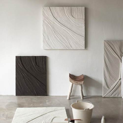 入户玄关简沙发景墙挂画酒店立体装饰肌画现背代约纯色QWE-2302手 - 图2