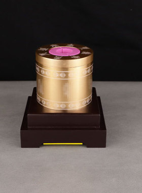 家居民族用品插电手摇电动底座办公玄关桌面转筒底座装饰品摆件