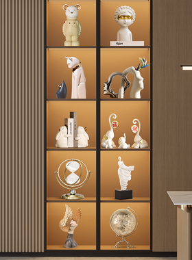 高端大气客厅酒柜摆件创意家居电视柜两侧红酒架餐边柜工艺装饰品