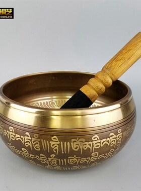 铜器尼泊尔铜颂钵金钵佛音碗佛头金钵静心钵瑜伽钵摆件