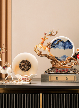 2023新款鹿摆件创意客厅电视柜桌面装饰品摆设 家用中式新居摆件