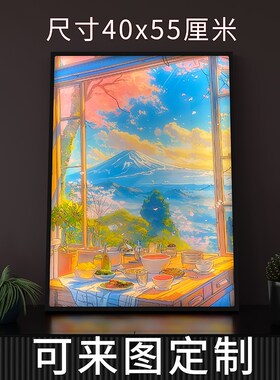大尺寸鬼屋密室逃脱剧本杀背景墙发灯光画装饰画识别设计作业定制