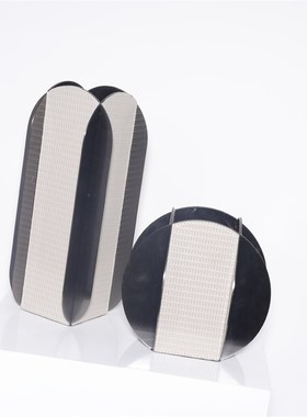 新款轻奢软装饰品大理石皮革干花花器客厅样板间名宿工作室装饰品