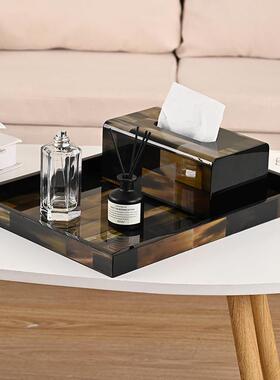 木制室香薰托盘家居能卧纸巾盒多功样板木房商LM-2505-用装饰摆件