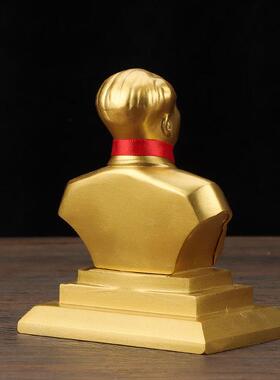 毛主席铜人像办摆件车载中控仪表台摆件铜黄毛爷爷0252铜像公室伟