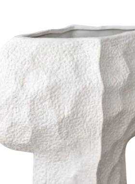 新中式复古GD-H85做树脂白水墨酒花旧瓶别墅店玄关客厅干花器艺黑