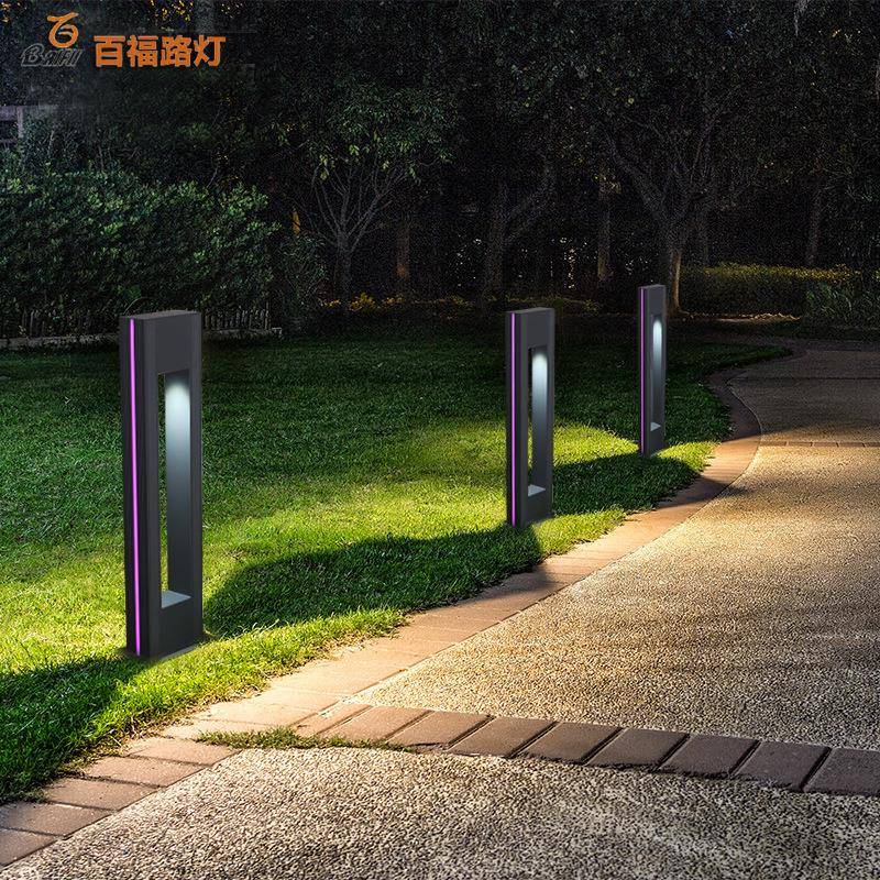 太阳能草坪灯欧式户外led铝型材草地灯方形庭院装饰庭院灯 - 图0