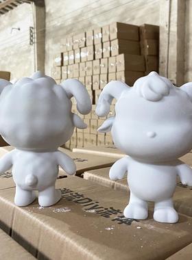 树脂流体白胚太空兔网罐红流体太空存钱ZUR手白胚工diy客熊厅摆件