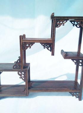 鸡翅木小古架多实木ZZ6663宝阁紫砂壶茶具架子摆件花架木托博置物