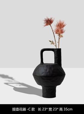 新中式提黑色无品牌/壶意花器创花瓶家居装饰餐厅厅玄关样板间花