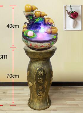 2021加厚升级版葫芦生财流水五福临门摆件风水轮加湿器招财客厅
