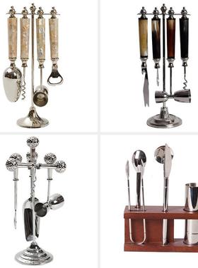 XJK创意牛酒骨酒具套开瓶器彩贝工装艺起瓶器样间餐厅酒柜板吧装