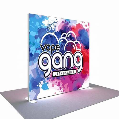 大型立34地单双式面卡布灯网箱落地发光景板展背会便携式折叠拉灯 - 图0