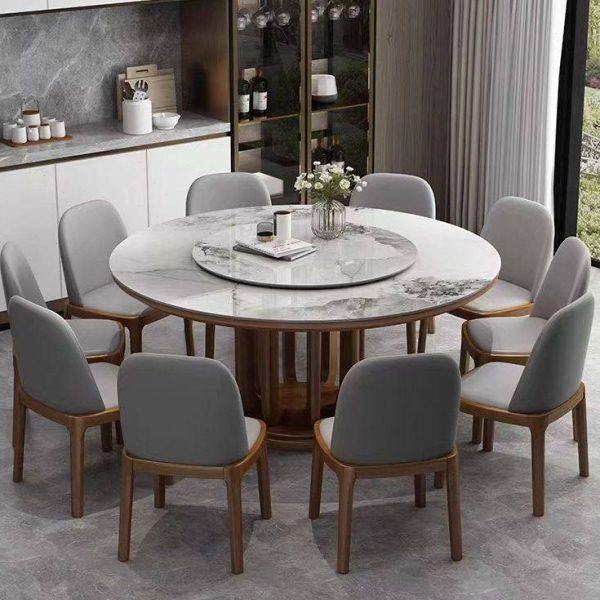 岩板餐桌圆形轻奢现代简约家用电磁炉大圆桌家用吃饭桌,淘宝优惠券,粉丝福利购,淘宝优惠卷