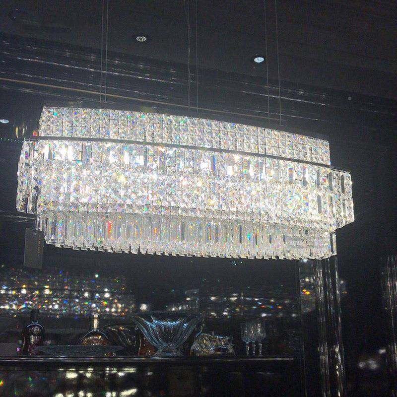 跨境高档餐厅灯灯轻奢水587灯豪华吧晶台吊灯长方形设计师创意中,淘宝优惠券,粉丝福利购,淘宝优惠卷