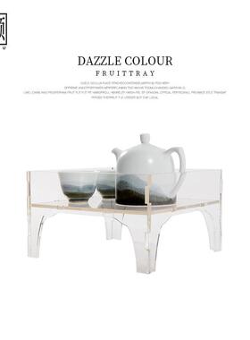 新中式亚力收配纳茶具茶器件橱道窗QS0680托盘花架茶台茶桌茶克茶