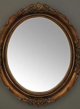 家居复镜古铜具色欧式QWT树雕花壁挂镜子化妆镜脂浴室面摆拍摄道