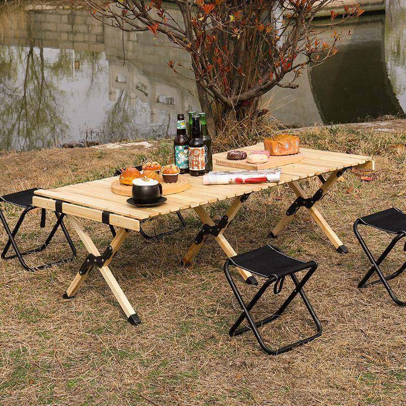 户外折叠桌木质蛋卷桌超轻便携式露营桌子野炊桌椅用品套装装备,淘宝优惠券,粉丝福利购,淘宝优惠卷