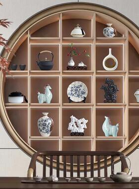 。新中摆饰件创意客厅酒家居品书房玄式关茶室博古架装F77J9S89饰