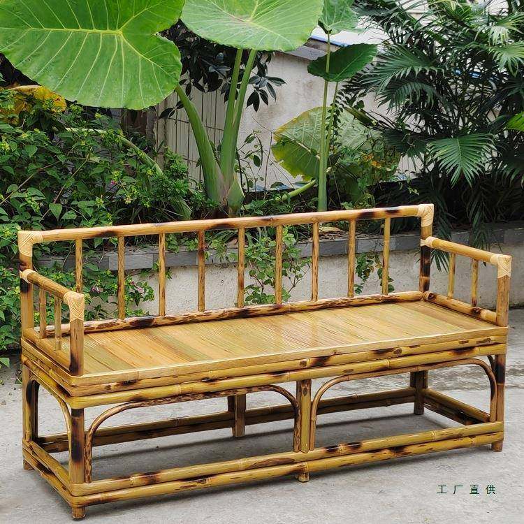 新中式座竹制沙发双客厅简长45147椅排约椅长凳椅子藤编人三人椅,淘宝优惠券,粉丝福利购,淘宝优惠卷