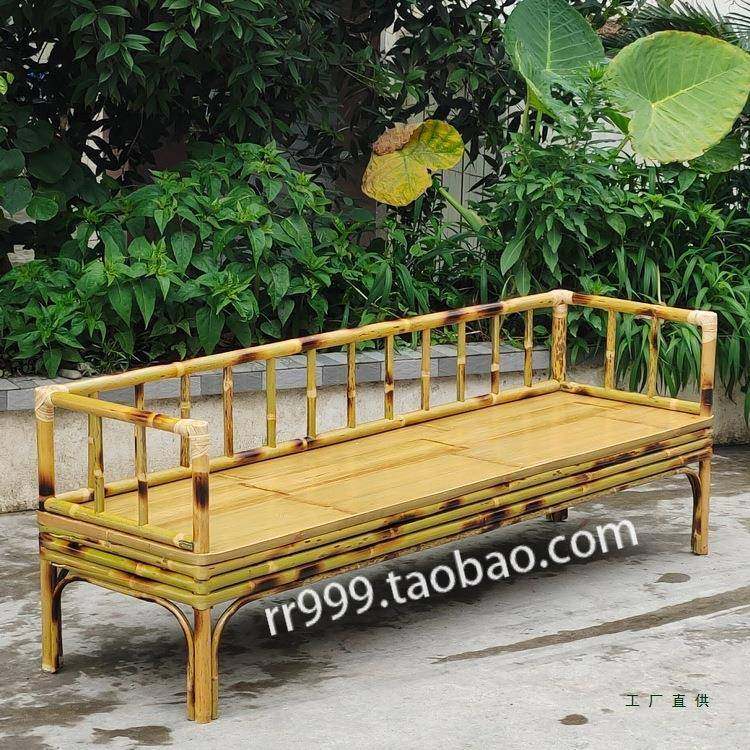 新中式座竹制沙发双客厅简长45147椅排约椅长凳椅子藤编人三人椅,淘宝优惠券,粉丝福利购,淘宝优惠卷