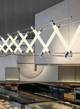 北欧现代长条吧台餐厅组合吊灯设计师办公室工作室展厅商铺马扎灯