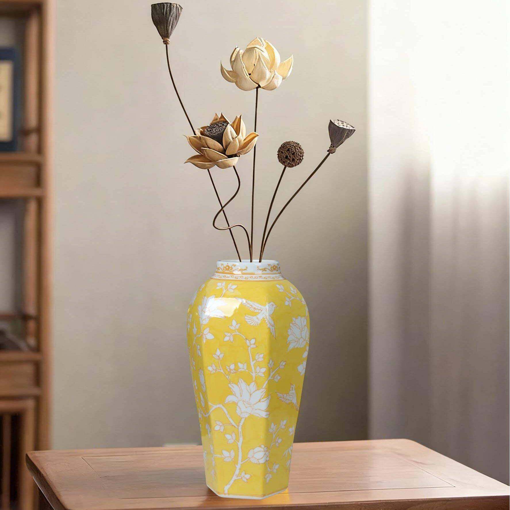 青花瓷中式复古陶瓷插花花瓶轻奢客厅餐桌装饰摆件陶罐釉下彩花瓶,淘宝优惠券,粉丝福利购,淘宝优惠卷