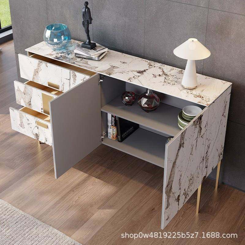 现代简约岩板玄关柜意式极简家用餐边柜轻奢置物柜子高脚储物柜子,淘宝优惠券,粉丝福利购,淘宝优惠卷