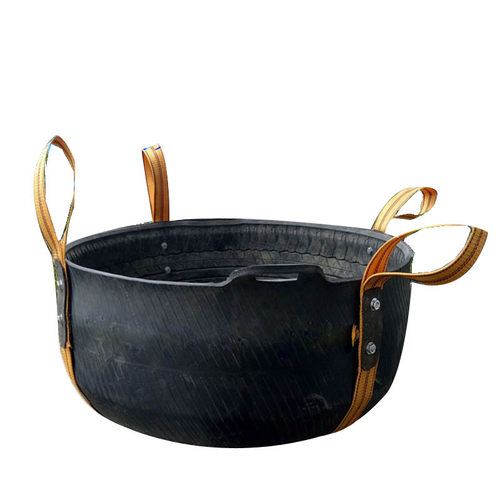 特大加厚建筑灰盆灰桶工地吊沙专用轮胎皮盆装修吊料加牢加固抗摔 - 图3