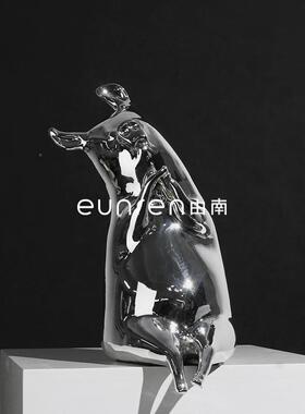 郁猪可爱动物树忧家具客厅样YBB板房酒店桌北欧摆件装脂饰面品