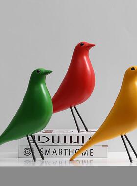 简约创意欧ZOB小鸟摆件艺物客厅办公室北动桌面家居书柜装饰品摆