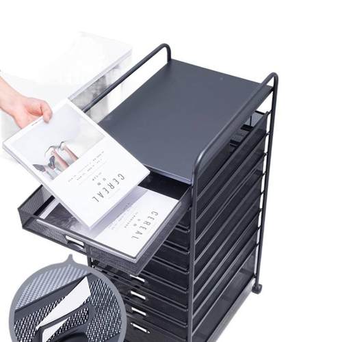 桌下全金属屉式文件柜柜资料办公收纳桌985盒抽整子理盒下文 - 图3