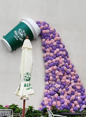 奶茶杯网红头打卡挂壁门奶茶杯模型巨杯型雕塑咖啡店口门装饰啤酒