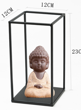 新中式铁艺茶棚 收纳架 茶道具配件 茶托盘铁制仿古置物杯架多肉