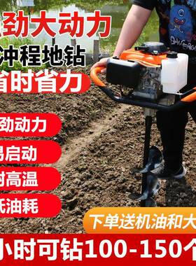 功桩率汽油四冲程地钻孔钻挖坑打洞机种树施肥FXQ埋电线大立杆打
