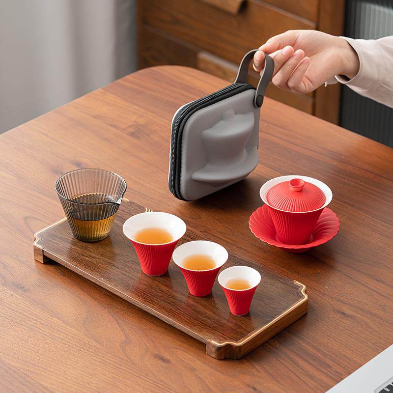 玻璃便携式旅行茶具快客杯户外茶具泡茶套装茶杯个人专用简易露营,淘宝优惠券,粉丝福利购,淘宝优惠卷