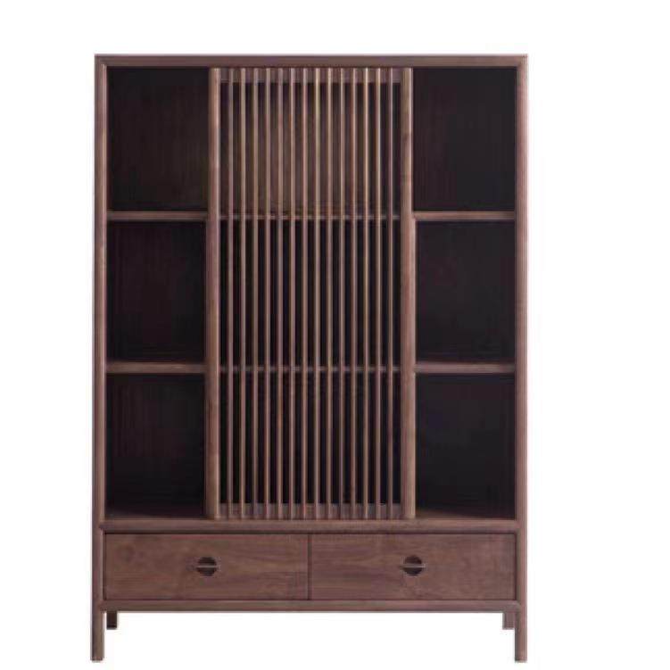 新中式实木餐边柜客厅边柜沙发侧边柜储物柜黑胡桃木茶桌柜茶边柜,淘宝优惠券,粉丝福利购,淘宝优惠卷