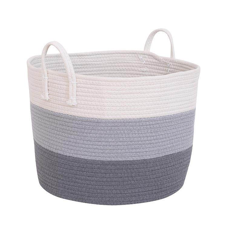 家居收纳筐大号棉线绳编织收纳筐棉绳篮带把手玩具衣物收纳筐,淘宝优惠券,粉丝福利购,淘宝优惠卷