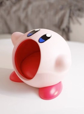 星之卡比笔筒公仔入户钥匙收纳盒桌面摆件玄关创意耳机支架装饰品