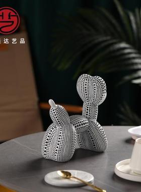 可爱波点狗欧式居卧室客厅020办品公室书架轻奢家批装饰摆件发