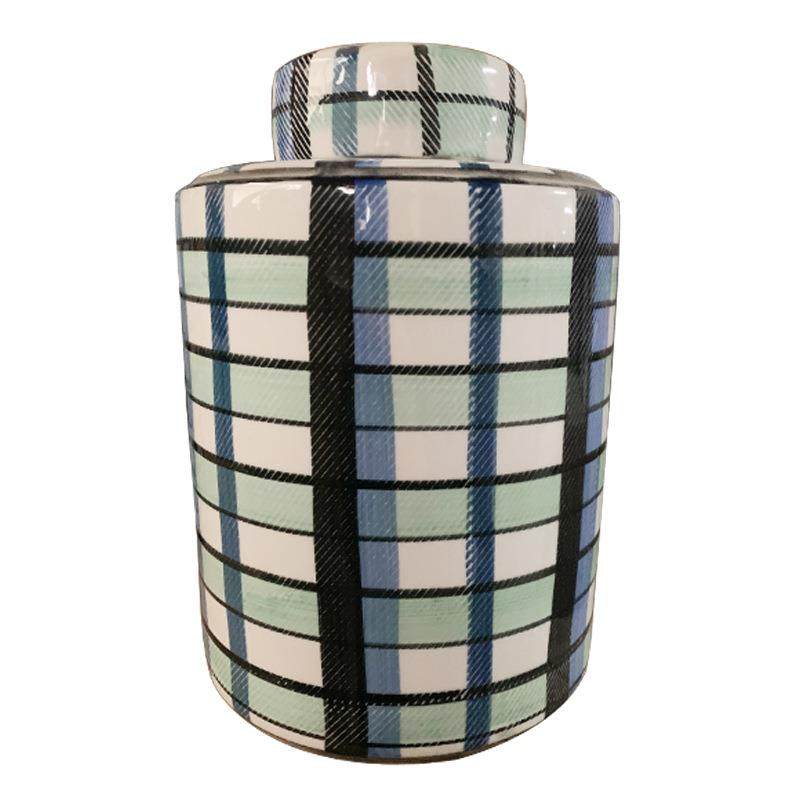 欧式陶瓷花瓶条纹家居摆件插花瓶花器客厅装饰储物罐,淘宝优惠券,粉丝福利购,淘宝优惠卷