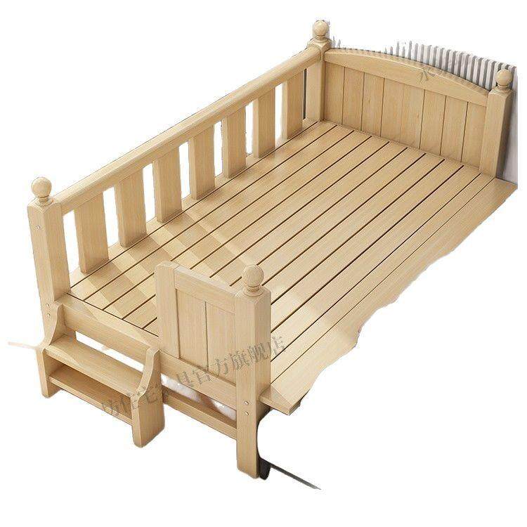 Yla实木婴儿拼接床加宽带护栏男孩女孩单人床边床儿童拼接大床可,淘宝优惠券,粉丝福利购,淘宝优惠卷